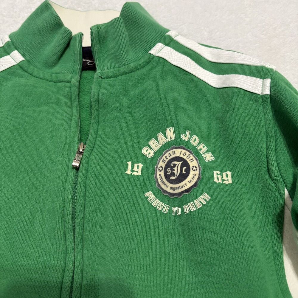 Boys Size 7 Y2K Sean John Jacket Green Full‎ Zip